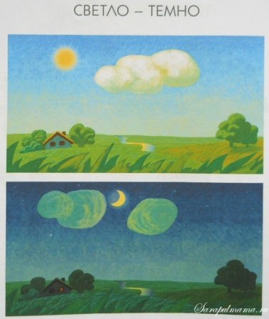 Темно светло для детей