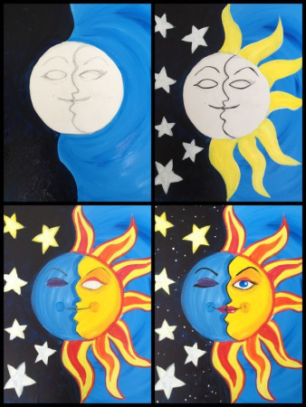 Рисование день и ночь в подготовительной группе