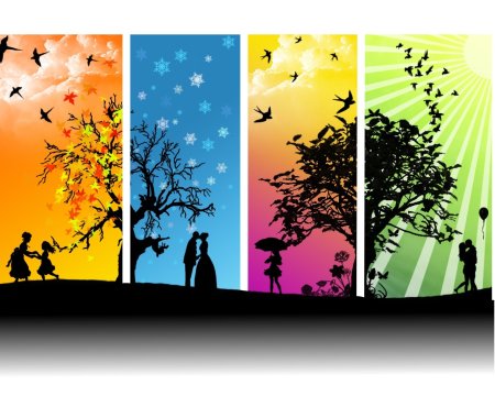 Четыре времени года на одной картинке