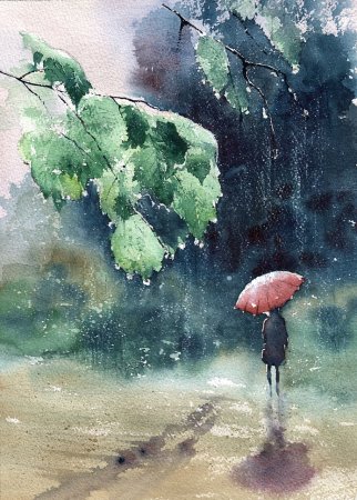 Пленэр пейзаж дождь