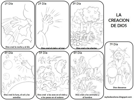 Сотворение мира раскраска