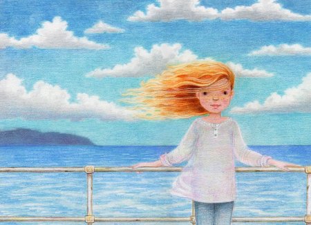 Картины девочка на Велике