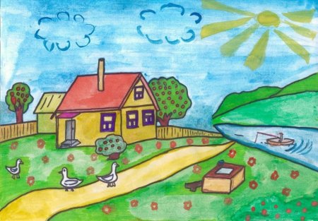 Рисунок на тему моё село