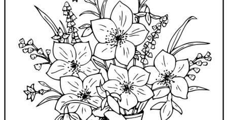 Букет цветов рисунок