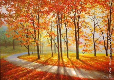 Осеннее утро рисунок