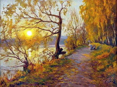 Солнечная осень живопись