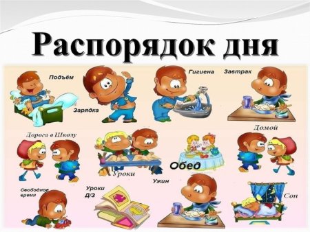 Распорядок дня рисунок
