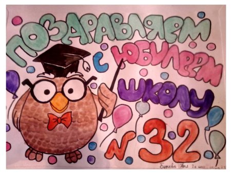 Рисунок поздравление школе