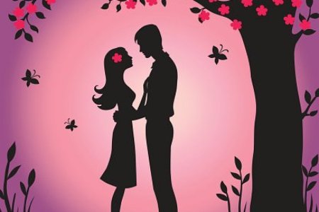 Силуэт влюбленной пары