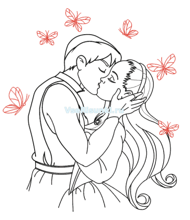 Раскраски для влюбленных пар
