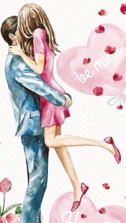 Влюбленная пара нарисовать