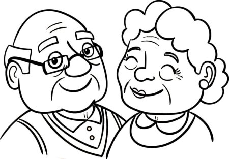 День пожилого человека раскраска