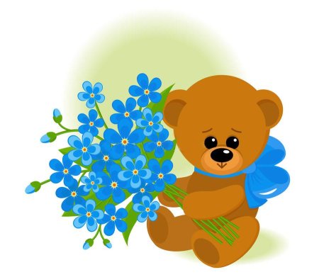 Символ дня матери в России Медвежонок и Незабудка