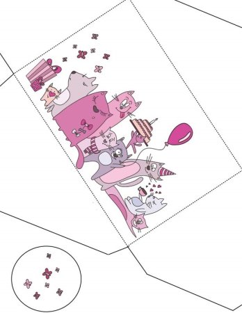 Картинка на конверт с днем рождения