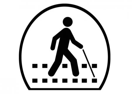 Белая трость символ незрячих