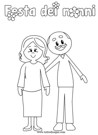 Раскраска Мои бабушка и дедушка