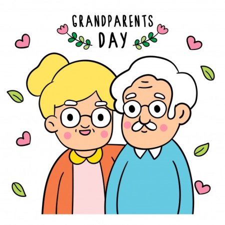 Рисунок бабушка и дедушка юбилей свадьбы красивый