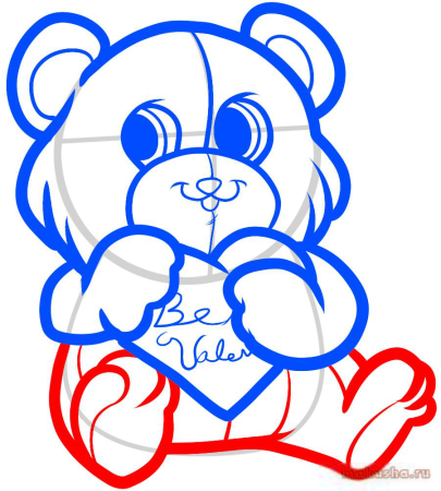 Мишка Тедди с шариком сердечком