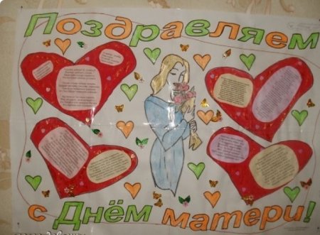 Красивый плакат на день рождения маме