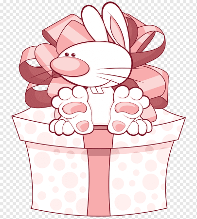 Милый зайчик с подарком