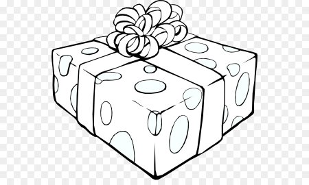 Раскраска подарок на день рождения