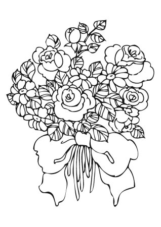 Рисование цветы в корзинке