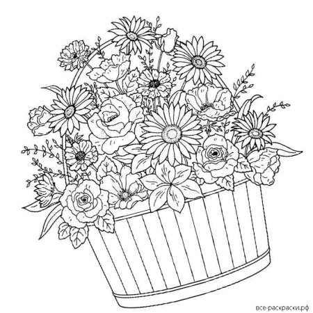Раскраска букет роз