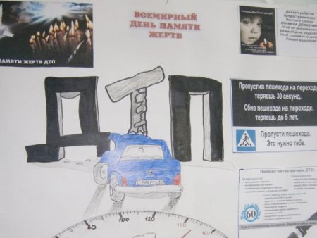 День памяти жертв ДТП рисунок