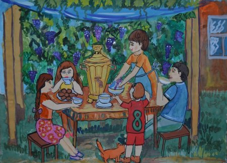 Рисование семейный праздник