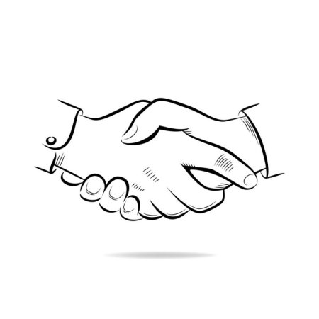 Пожатие рук рисунок