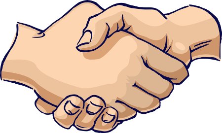 Стикер пожатие рук