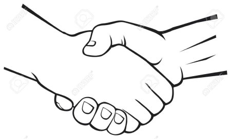 Раскраска рукопожатие для детей