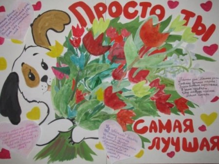 Плакат маме на день рождения