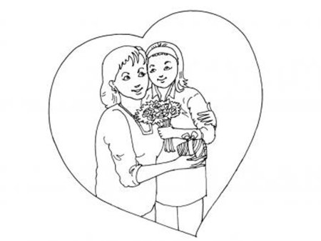 Рисунки для срисовки маме от дочери