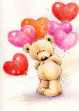 Милый Медвежонок с шариком