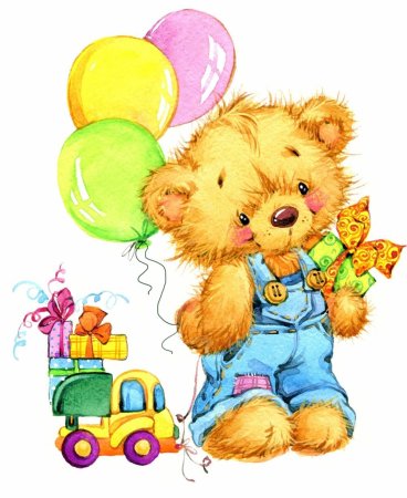 Медвежонок с шариками
