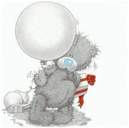 Мишка Тедди с шариками в хорошем качестве