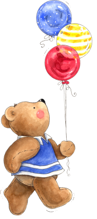 Медведь с шариками