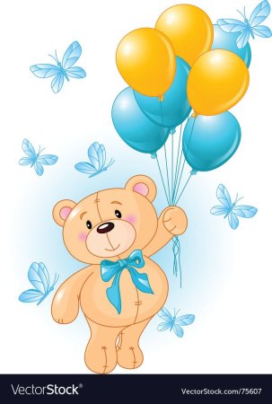 Медвежонок с воздушными шарами
