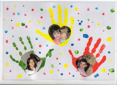 Постер ладошки семьи