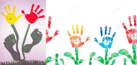 Рисунок ладошками на день рождения