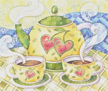 Чаепитие детские иллюстрации