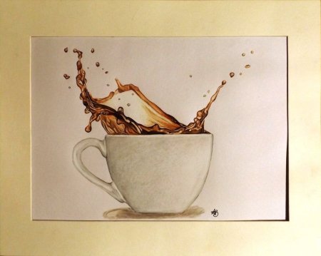 Рисунки чаем и кофе