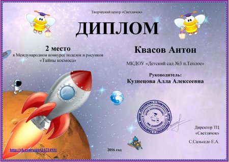 Диплом космос