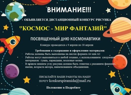 Космос мир фантазий конкурс рисунков