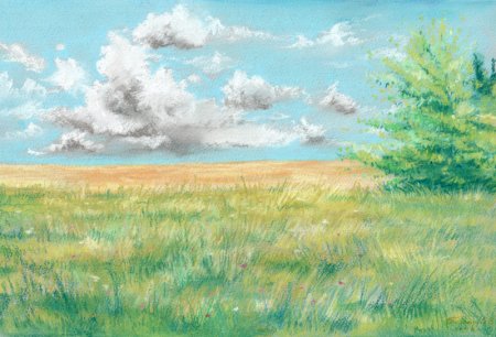 Степь рисунок