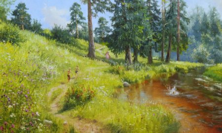 Исаак Левитан Цветущий луг
