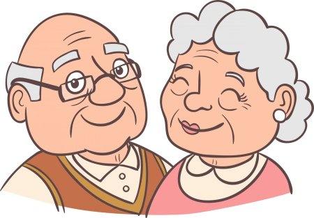 Рисунок бубушки и дедушки
