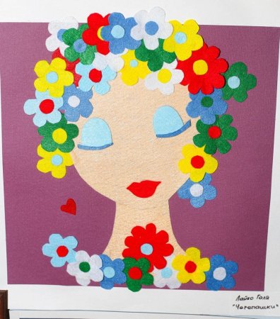 Аппликация на 8 марта