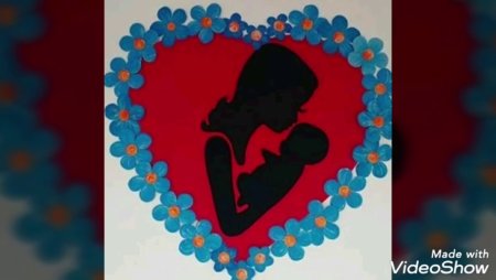 Аппликация мама и ребенок